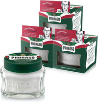 CREMA PREBARBA PRORASO SET 3 PZ X 100ML RINFRESCANTE E TONIFICANTE CON OLIO DI EUCALIPTO E MENTOLO