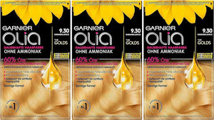 GARNIER OLIA SET 3 CONFEZIONI TINTA CAPELLI COLOR N 9.30 BIONDO CARAMELLO