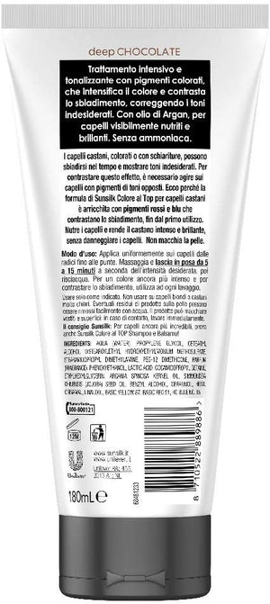 SUNSILK 6 PZ TRATTAMENTO TONALIZZANTE COLORE AL TOP 180 ML DEEP CHOCOLATE