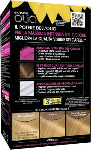 GARNIER OLIA SET 3 CONFEZIONI TINTA CAPELLI COLOR N 9.30 BIONDO CARAMELLO