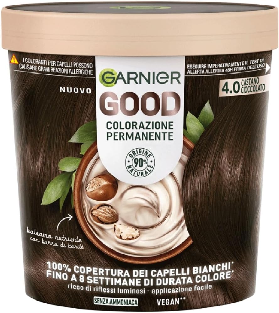 SET 2 GARNIER COLOR GOOD TINTA CAPELLI SENZA AMMONIACA 4.0 CASTANO CIOCCOLATO