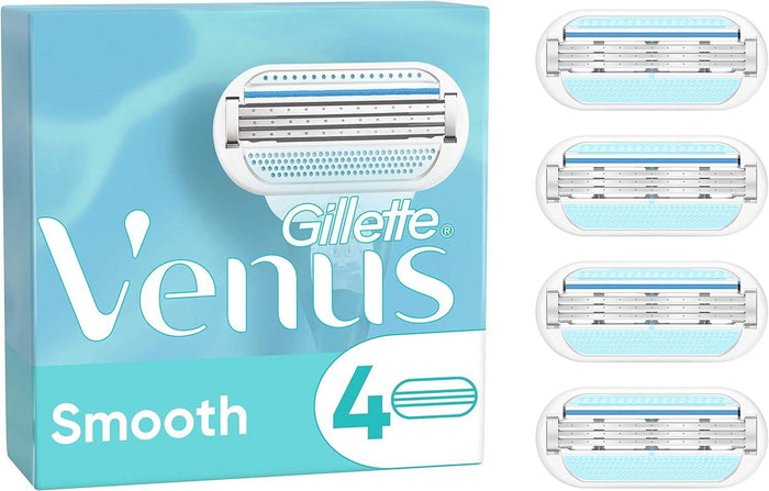 GILLETTE VENUS LAMETTE RASOI DONNA SMOOTH PER RASOIO A 3 LAME. CONFEZIONE DA 4