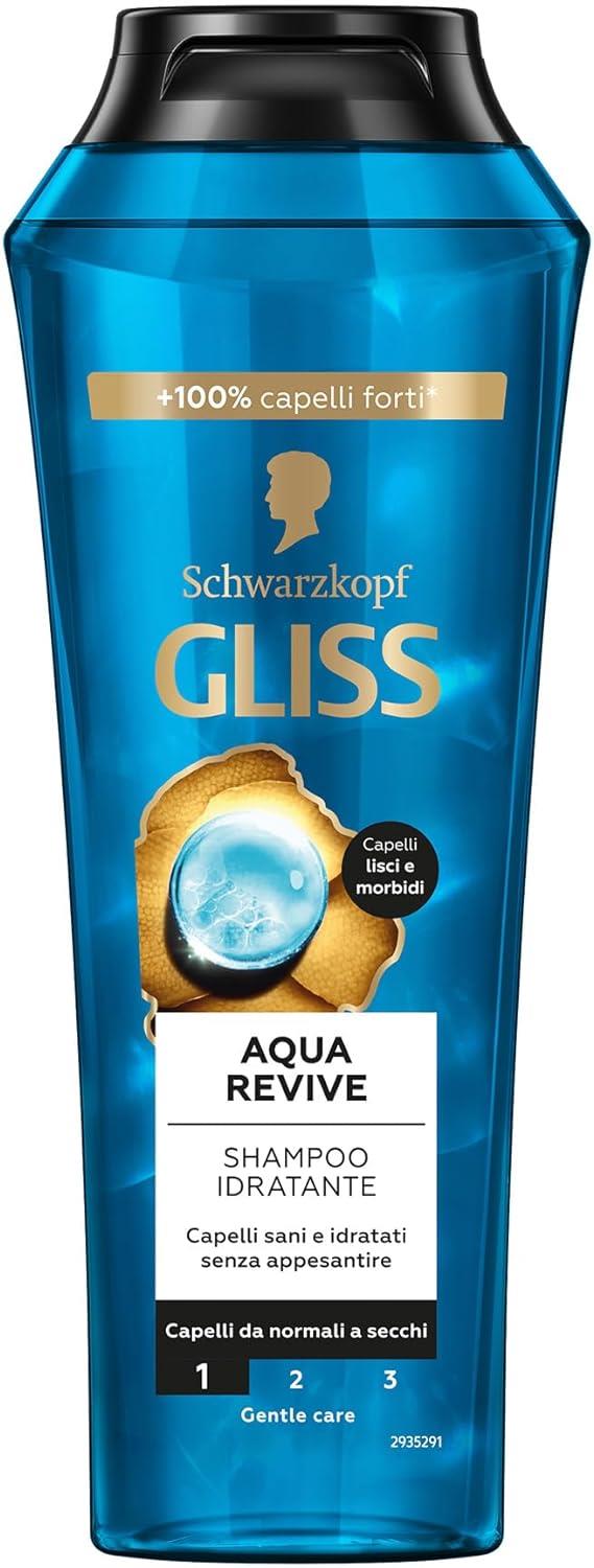 GLISS AQUA REVIVE 6 CONFEZIONI SHAMPOO IDRATANTE 250 ML