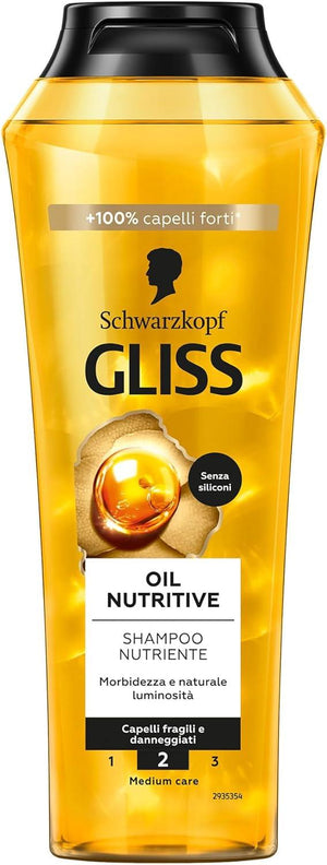 GLISS 6 CONFEZIONI OIL NUTRITIVE SHAMPOO NUTRIENTE 250 ML