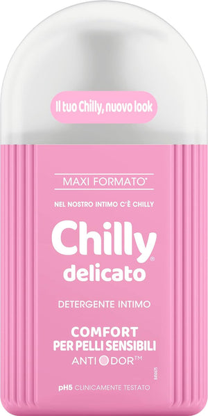 SET 4 CHILLY GEL DETERGENTE INTIMO DA 300ML MAXI NEW DELICATO