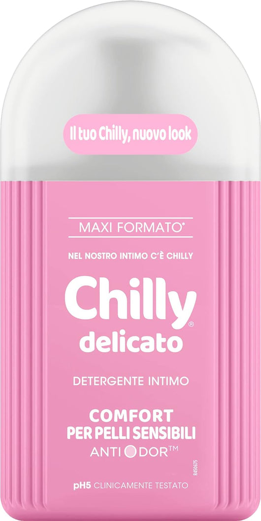 SET 4 CHILLY GEL DETERGENTE INTIMO DA 300ML MAXI NEW DELICATO