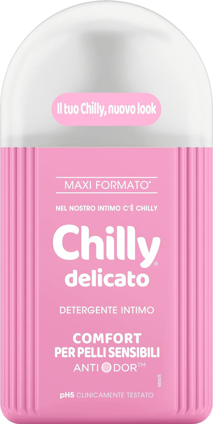 SET 4 CHILLY GEL DETERGENTE INTIMO DA 300ML MAXI NEW DELICATO