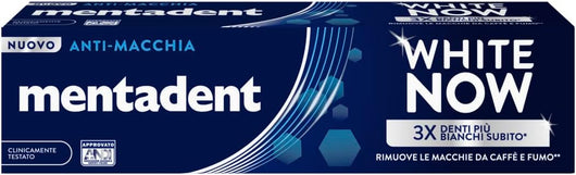 SET 4 DENTIFRICI MENTADENT WHITE NOW ANTI MACCHIA IN FORMATO DA 75 ML