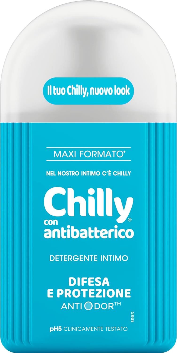 SET 6 CHILLY GEL DETERGENTE INTIMO DA 300ML MAXI NEW  ANTIBATTERICO