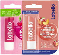 SET 2 LABELLO BALSAMO LABBRA COLORATO H 24 STICK 4.8 GR PESCA E CILIEGIA