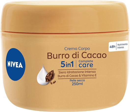 NIVEA SET 12 PZ CREMA CORPO PELLE SECCA BURRO CACAO 250ML