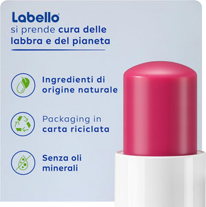 SET 2 LABELLO BALSAMO LABBRA COLORATO H 24 STICK 4.8 GR PESCA E CILIEGIA