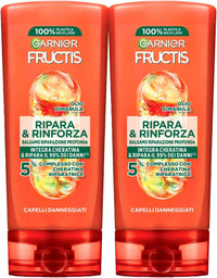 GARNIER FRUCTIS SET 2 CONFEZIONI BALSAMO RIPARA & RINFORZA CAPELLI DANNEGGIATI 200 ML L'UN