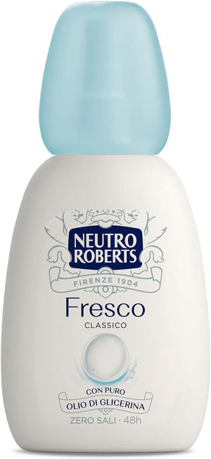 SET 4 NEUTRO ROBERTS DEODORANTE VAPO FRESCO CLASSICO ZERO SALI DI ALLUMINIO CON PURO OLIO DI GLICERINA 75 ML