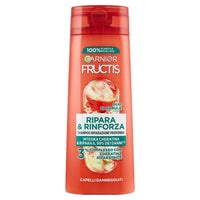 GARNIER FRUCTIS SET 2 SHAMPOO 250 ML L'UNO RIPARA E RINFORZA INTEGRA CHERATINA E RIPARA IL 99% DEI DANNI