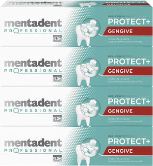 MENTADENT SET 4 PZ DENTIFRICIO PROFESSIONAL 75 ML L'UNO COMBATTE L'INFIAMMAZIONE DELLE GENGIVE