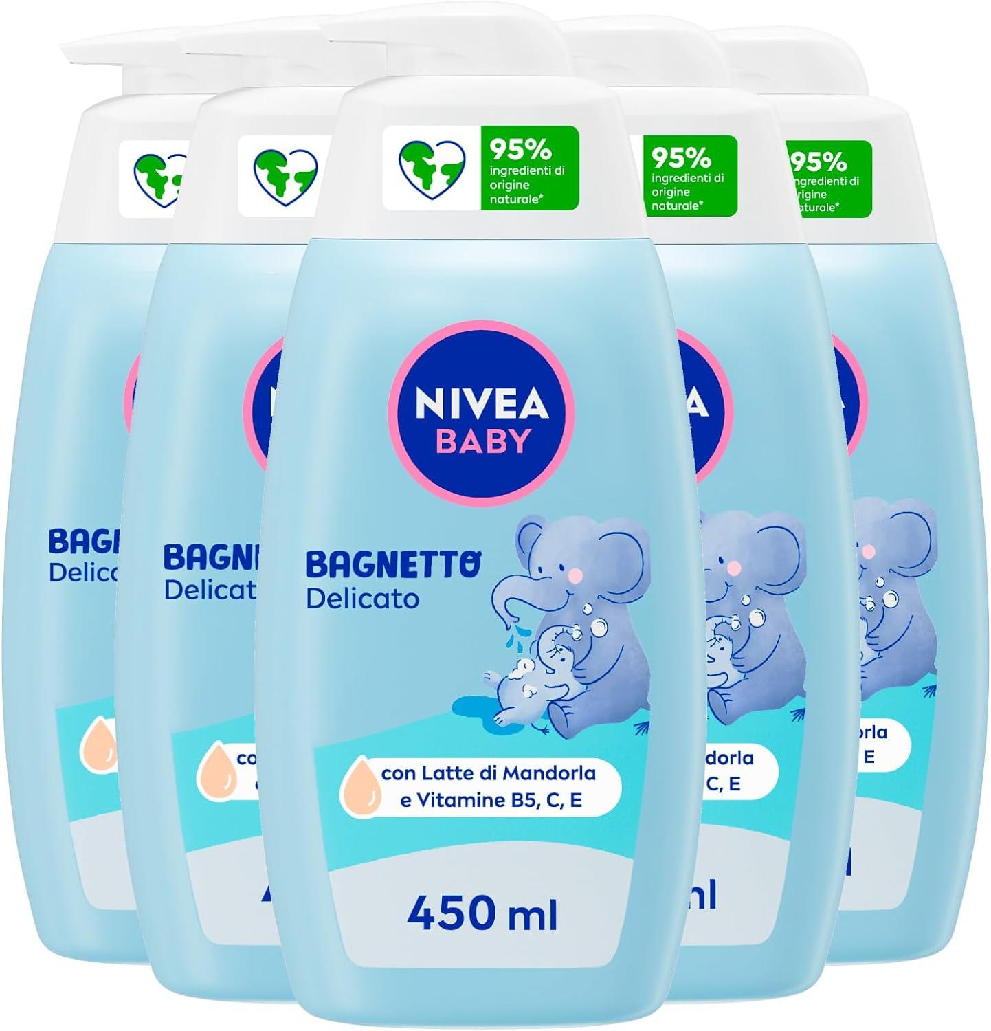 NIVEA SET 5 PZ BABY BAGNETTO 450 ML DELICATO