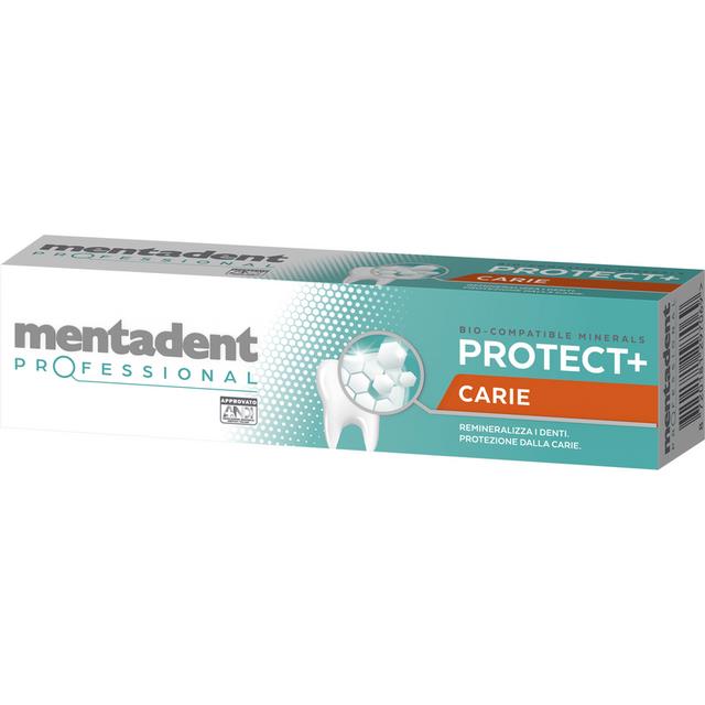 MENTADENT DENTIFRICIO SET 4 CONFEZIONI PROTEZIONE CARIE PROFESSIONAL RIMINALIZZA I DENTI 75ML L'UNO PROTECT+ CARIE