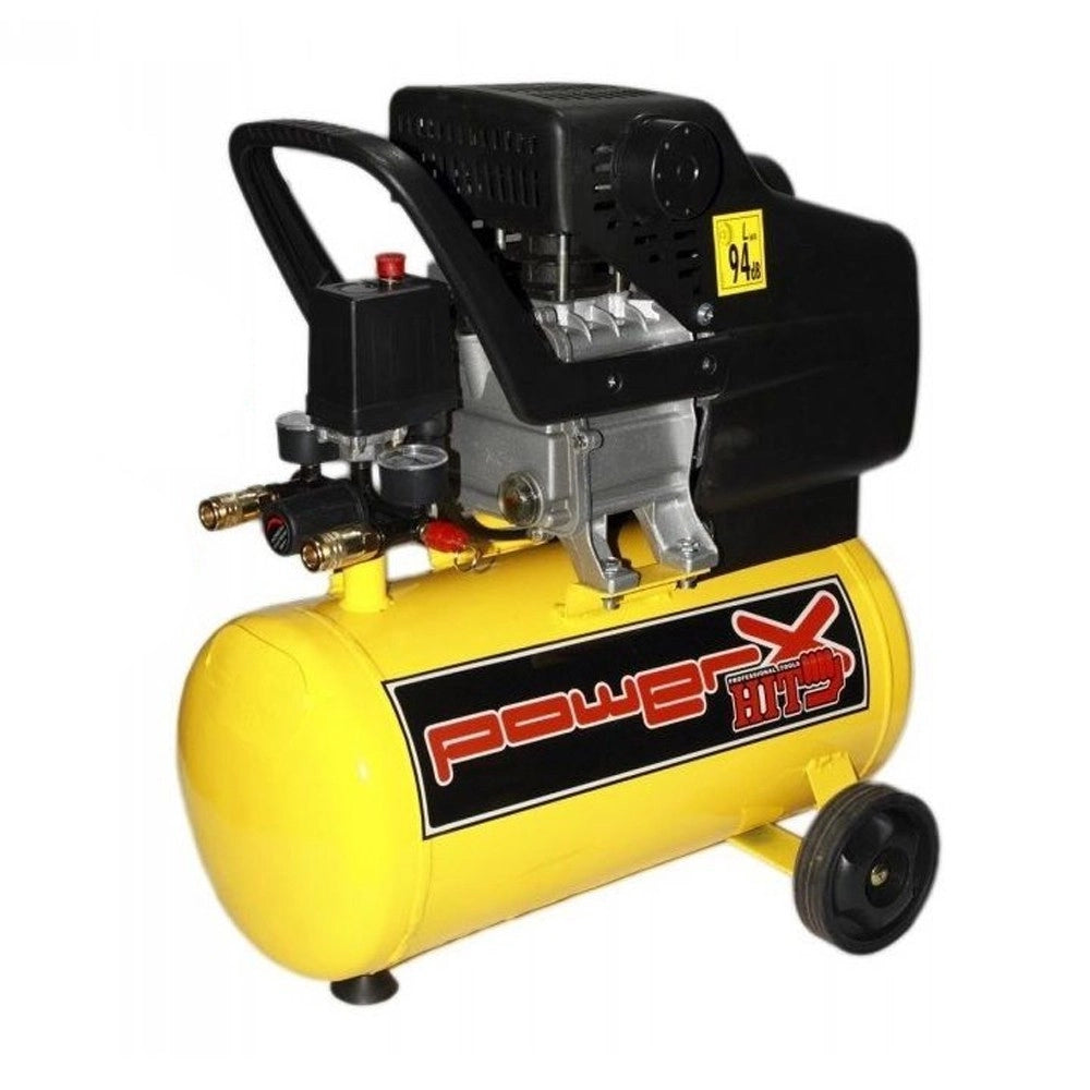Trade Shop - Compressore 50 Lt Olio Italy 8 Bar 2 Hp 2 Manometri 2 Connettori 170l/m -