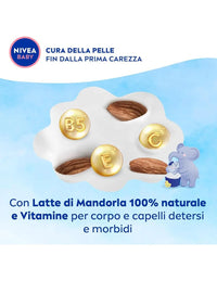 NIVEA SET 5 PZ GEL DOCCIA BABY 500 ML DAI CAPELLI AI PIEDINI