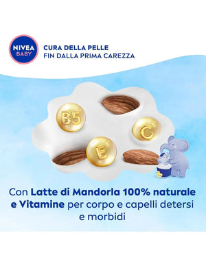 NIVEA SET 5 PZ GEL DOCCIA BABY 500 ML DAI CAPELLI AI PIEDINI