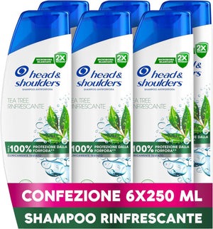 SET 6 HEAD E SHOULDERS SHAMPOO TEA TREE RINFRESCANTE 250 ML