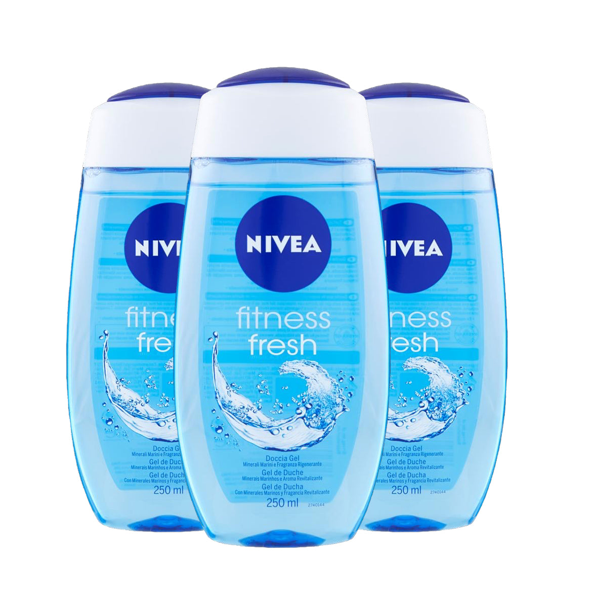 SET 3 CONFEZIONI DI NIVEA DOCCIA GEL 250 ML FITNESS