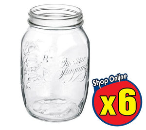 6 PZ BARATTOLO 1000 CC BORMIOLI VASO PER CONSERVE TAPPO COMPATIBILE 86 MM