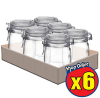 6 PZ FIDO VASO BARATTOLO ERMETICO 750 CC