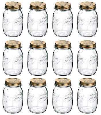 12 BARATTOLI 500CC QUATTRO STAGIONI BORMIOLI VASO PER CONSERVE CON 12 TAPPI INCLUSI