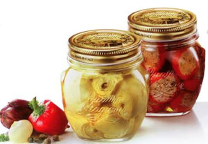 12 BARATTOLI 500CC QUATTRO STAGIONI BORMIOLI VASO PER CONSERVE CON 12 TAPPI INCLUSI