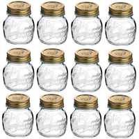 12 BARATTOLI 250 CC QUATTRO STAGIONI BORMIOLI PER CONSERVE CON TAPPI INCLUSI