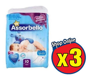 SET 3 ASSORBELLO TELI PER IL CAMBIO DA 10 PZ