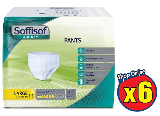 6 SOFFISOF PANTS ASSORBENZA 7 EXTRA MISURA LARGE DA 14 PZ