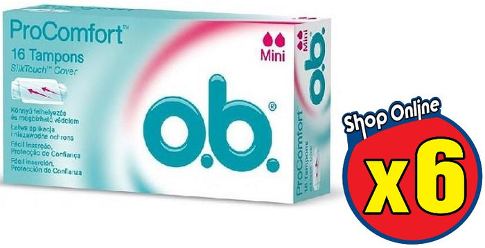 KIT DA 6 OB ASSORBENTE INTERNO CONFORT MINI 16 PZ