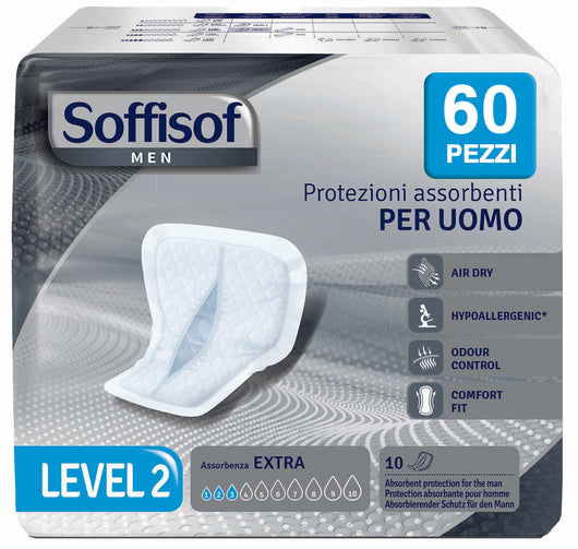 SOFFISOF PROTEZIONI ASSORBENTI EXTRA PER INCONTINENZA URINARIA UOMO 60PZ