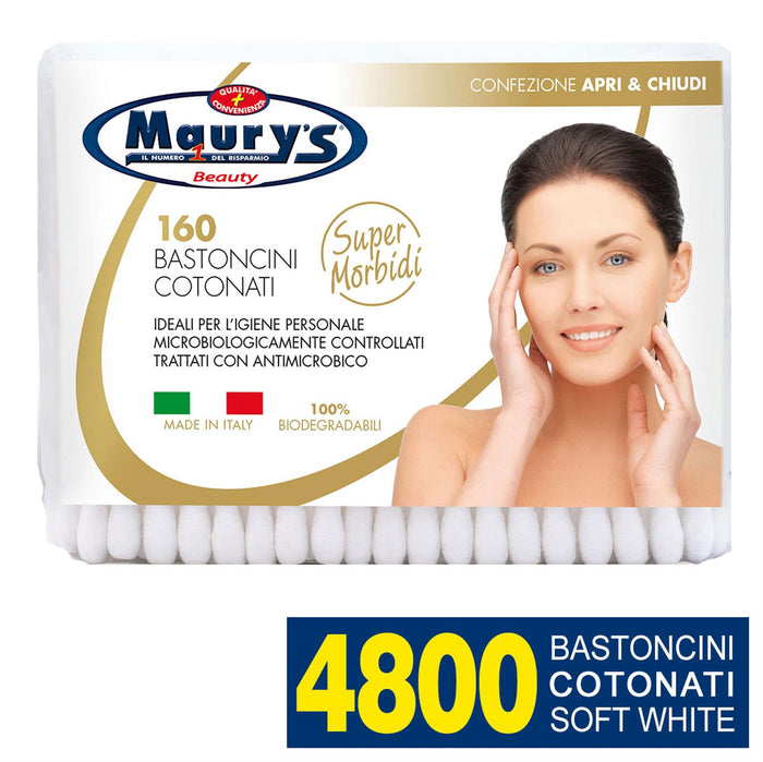 4800 MAURY'S COTTON FIOC BASTONCINI COTONATI IN BUSTINA DA VIAGGIO