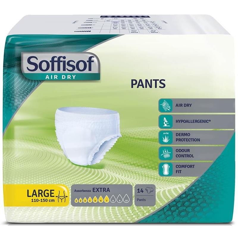 6 SOFFISOF PANTS ASSORBENZA 7 EXTRA MISURA LARGE DA 14 PZ