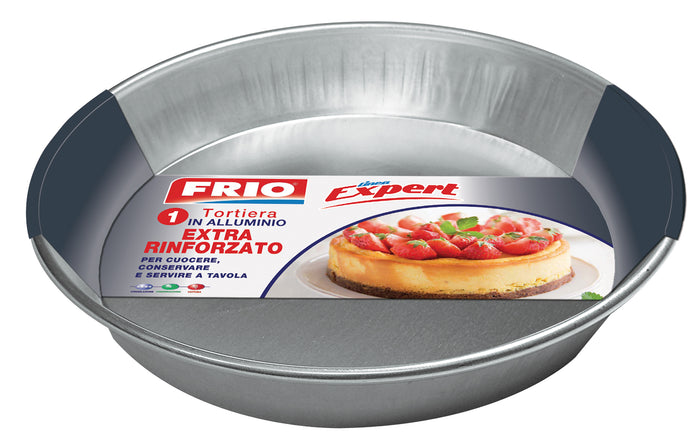 FRIO SET DA 2 TORTIERE ROTONDE IN ALLUMINIO RINFORZATO DA 28 CM