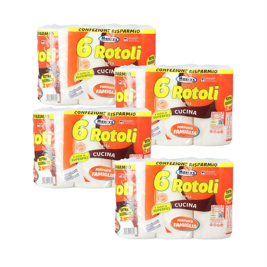 KIT SET 4 PZ MAURY'S CARTA CUCINA CIRILLO 2 VELI ASSORBENZA EXTRA 1006 GR