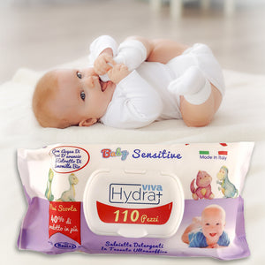HYDRA VIVA+ 6 CONFEZIONI SALVIETTE DETERGENTI BABY SENSITIVE 660 PZ
