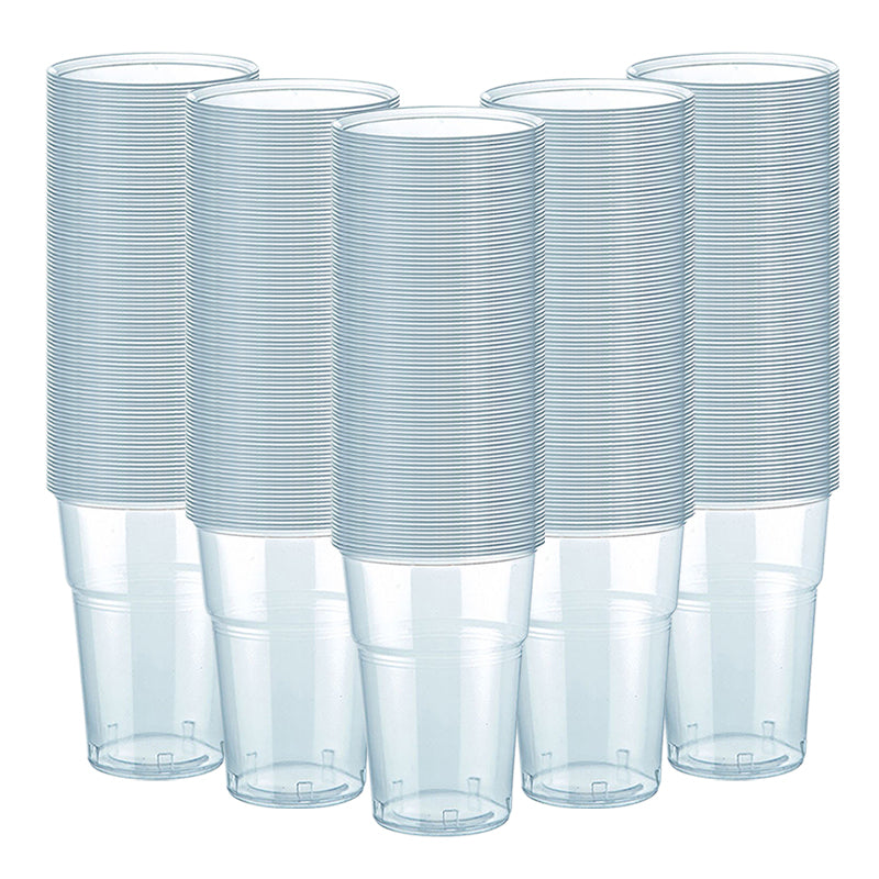 BIBO SET DA 500 BICCHIERI IN PLASTICA TRASPARENTE DA 200/250 CC