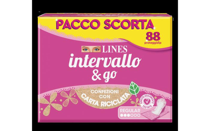 SET 2 LINES PROTEGGISLIP INTERVALLO 88 PZ MODELLO ASSORBENZA REGULAR RIPIEGATO
