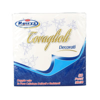 SET 24 CONFEZIONI MAURY'S TOVAGLIOLI DECORATI A DOPPIO VELO 30X30 CM 50 PEZZI