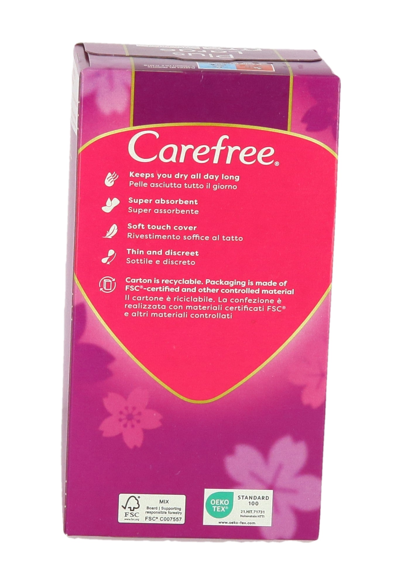 SET 4 CAREFREE SALVASLIP PLUS LARGE FRAGRANZA DELICATA DONNA EXTRA AMPIO PER IL 100% DI CONTROLLO DEGLI ODORI 36 PZ