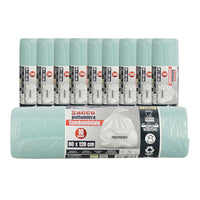 MAURY'S SACCHI PER PATTUMIERA 80X120 CM 10 CONFEZIONI DA 10 PEZZI IN COLORE TRASPARENTE