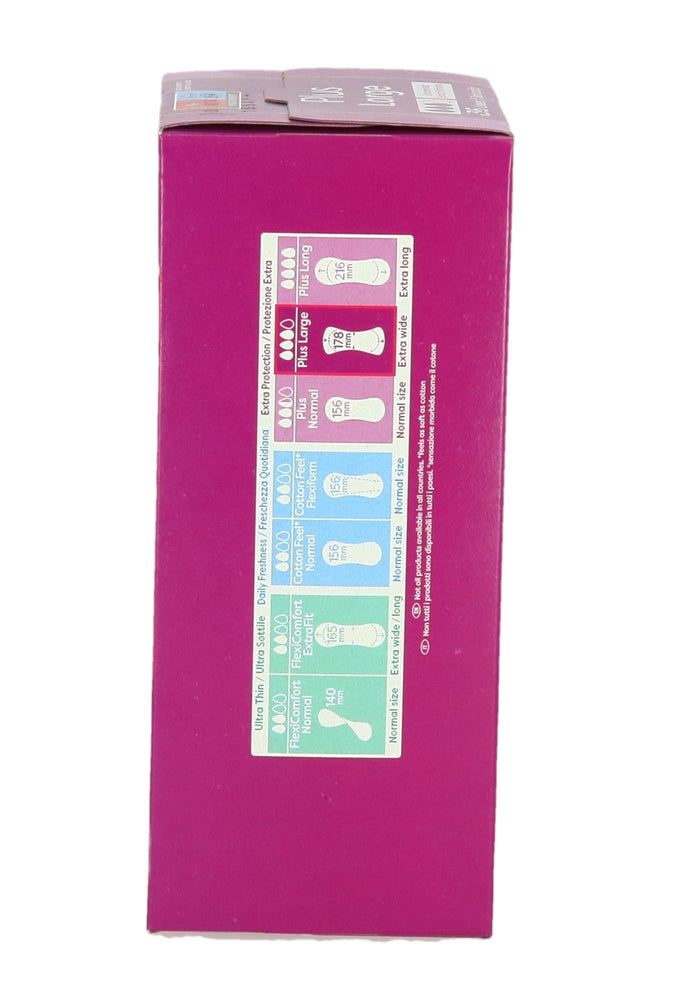 SET 4 CAREFREE SALVASLIP PLUS LARGE FRAGRANZA DELICATA DONNA EXTRA AMPIO PER IL 100% DI CONTROLLO DEGLI ODORI 36 PZ