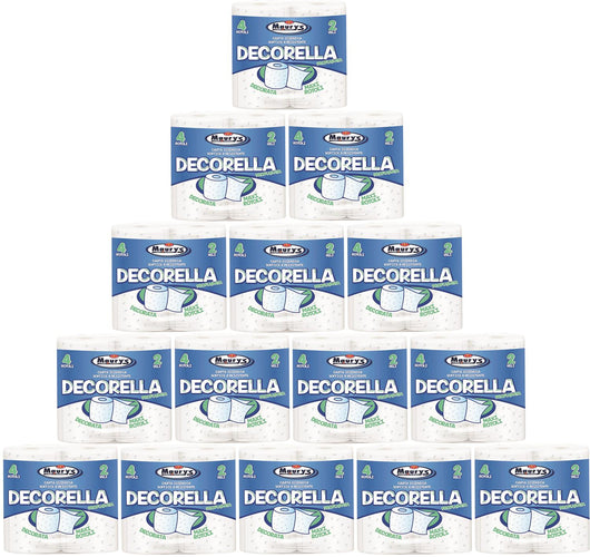 60 MAXI ROTOLI CARTA IGIENICA 2 VELI MAURY'S DECORELLA PROFUMATA DECORATA