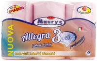 90 MAXI ROTOLI CARTA IGIENICA MAURY'S 3 VELI ROSA COLORATA PROFUMATA