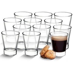 12 CAFFEINO BORMIOLI BICCHIERI TAZZINE PER CAFFÈ ESPRESSO IN VETRO TRASPARENTE